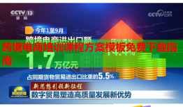 跨境電商培訓課程方案模板免費下載指南